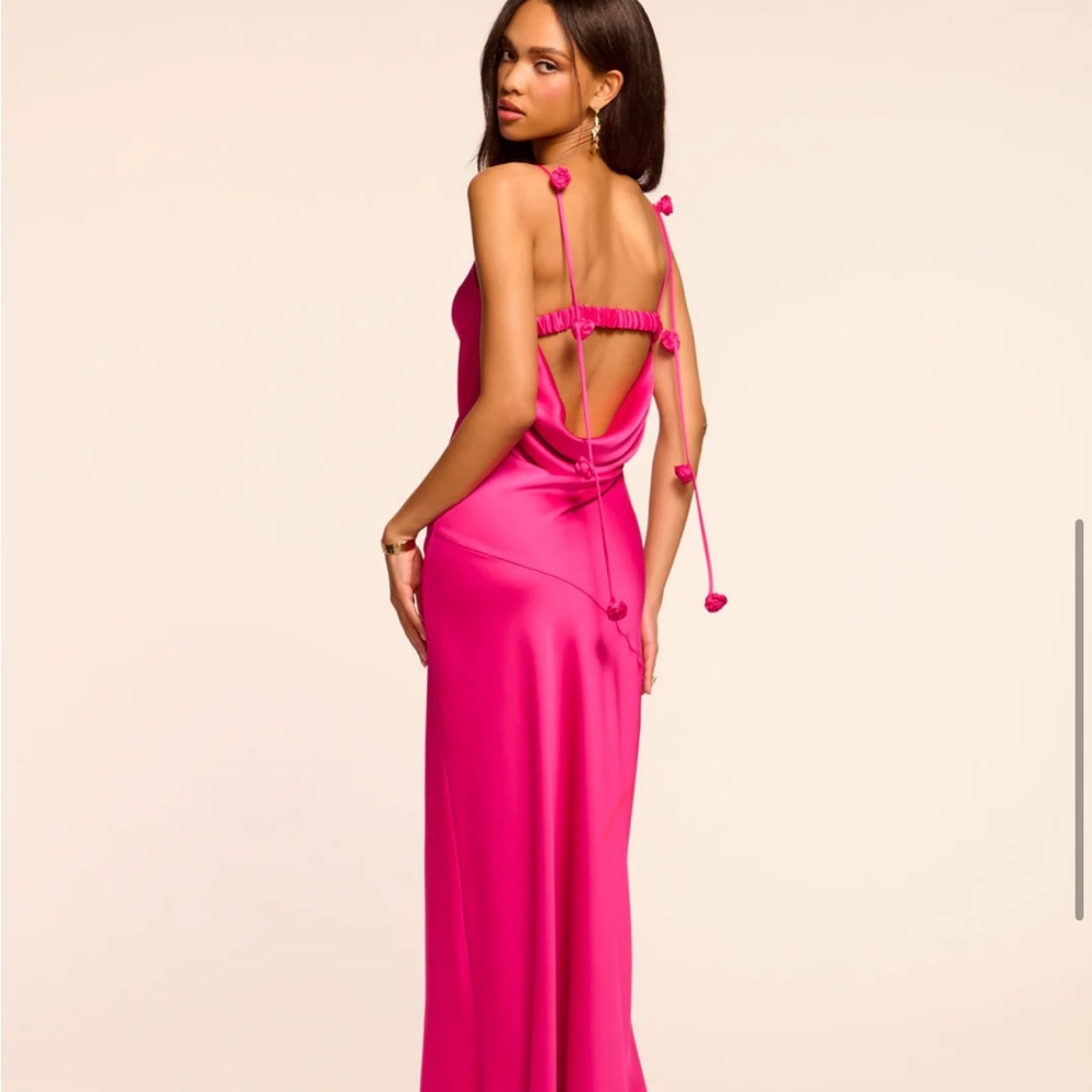 Elegant Pink Backless Dress